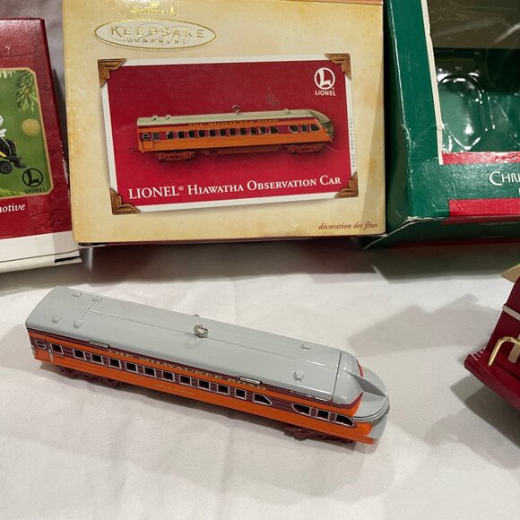 Lot of 4 TRAIN Xmas Hallmark Keepsake Ornaments - Lionel Locomotive, Caboose Car - Picture 3 of 16